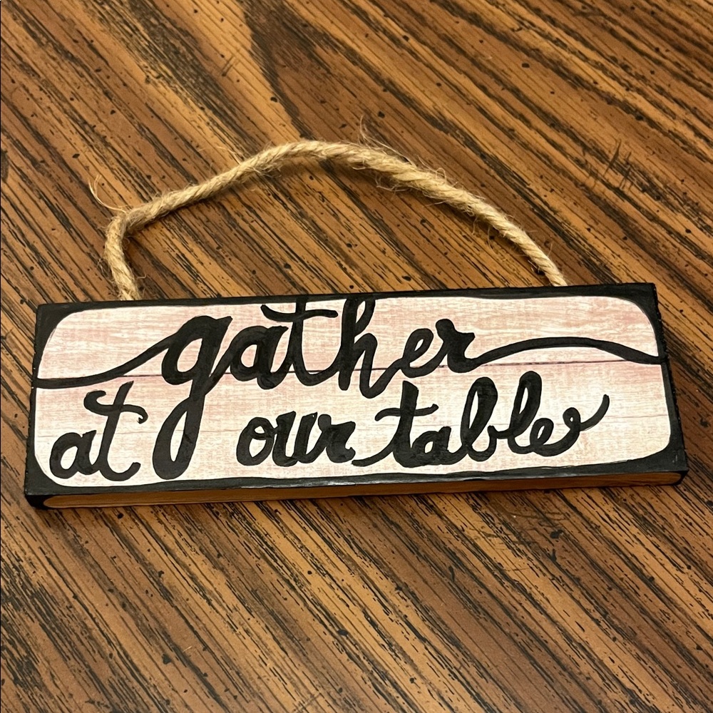 Rustic Black and Brown Hanging Sign